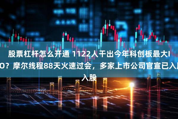 股票杠杆怎么开通 1122人干出今年科创板最大IPO？摩尔线程88天火速过会，多家上市公司官宣已入股